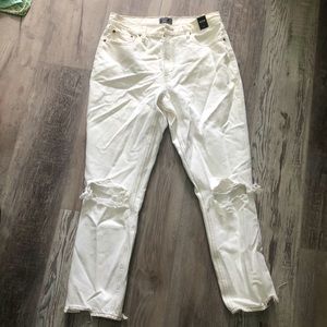 Abercrombie & Fitch Distressed High Rise Mom Jean